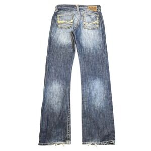 Ariat M2 Relaxed Boot Mens Jeans 30x36 Wash Distressed Thick Stitch Denim Cowboy